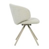 Scaun dining Astara, metal, poliester, bej, H.77 cm, MIFU000194-BG