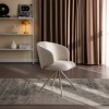 Scaun dining Astara, metal, poliester, bej, H.77 cm, MIFU000194-BG