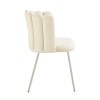 Scaun dining Julfa, metal, poliester, bej, H.81 cm, MIFU000195-BG