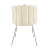 Scaun dining Julfa, metal, poliester, bej, H.81 cm, MIFU000195-BG
