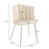 Scaun dining Julfa, metal, poliester, bej, H.81 cm, MIFU000195-BG