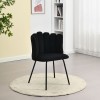 Scaun dining Julfa, metal, poliester, negru, H.81 cm, MIFU000195-BK