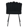 Scaun dining Julfa, metal, poliester, negru, H.81 cm, MIFU000195-BK