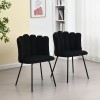 Scaun dining Julfa, metal, poliester, negru, H.81 cm, MIFU000195-BK