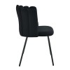Scaun dining Julfa, metal, poliester, negru, H.81 cm, MIFU000195-BK