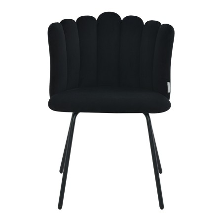 Scaun dining Julfa, metal, poliester, negru, H.81 cm, MIFU000195-BK