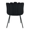 Scaun dining Julfa, metal, poliester, negru, H.81 cm, MIFU000195-BK