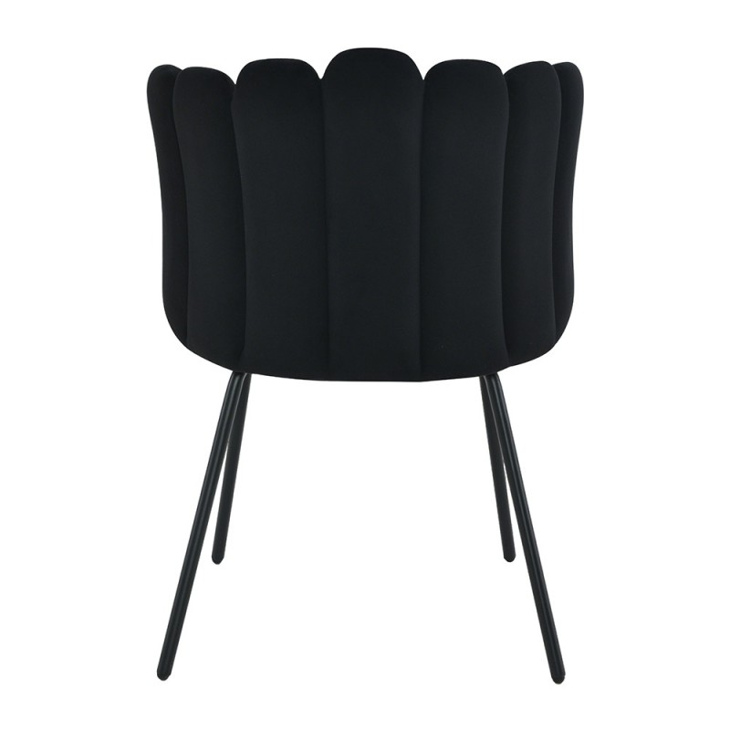Scaun dining Julfa, metal, poliester, negru, H.81 cm, MIFU000195-BK