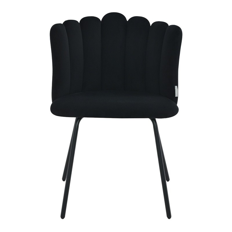 Scaun dining Julfa, metal, poliester, negru, H.81 cm, MIFU000195-BK