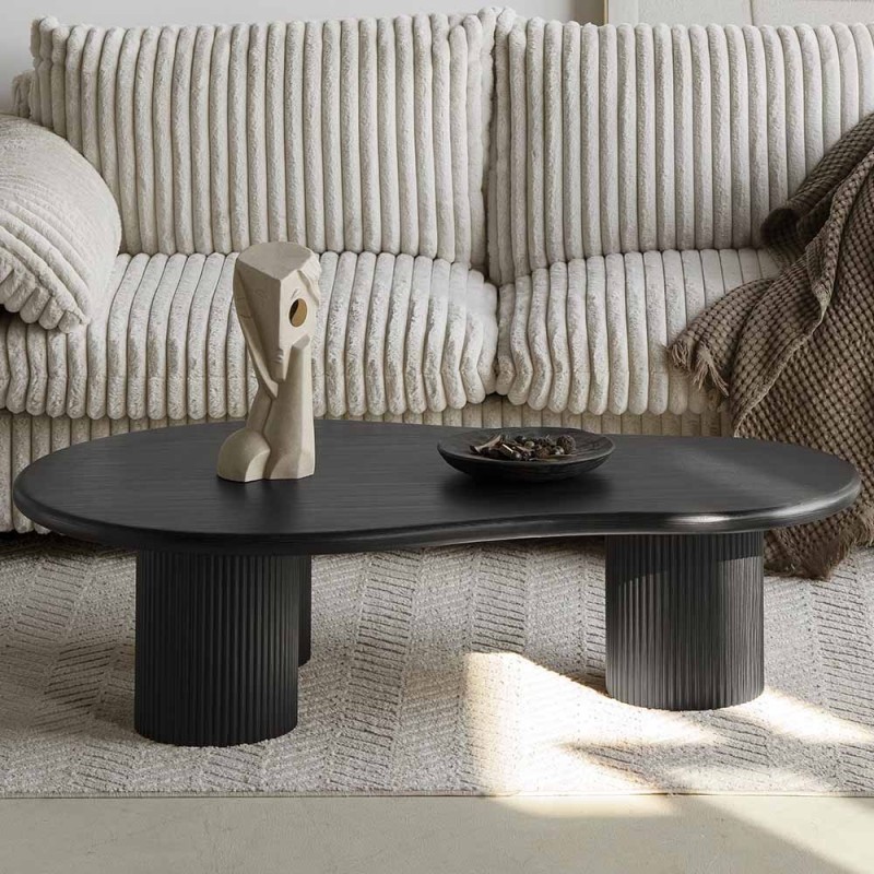 Masuta cafea Tovuz, MDF, negru, L.130 cm, MIFU000196-BK