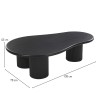 Masuta cafea Tovuz, MDF, negru, L.130 cm, MIFU000196-BK