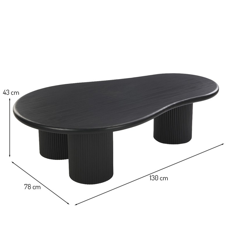 Masuta cafea Tovuz, MDF, negru, L.130 cm, MIFU000196-BK