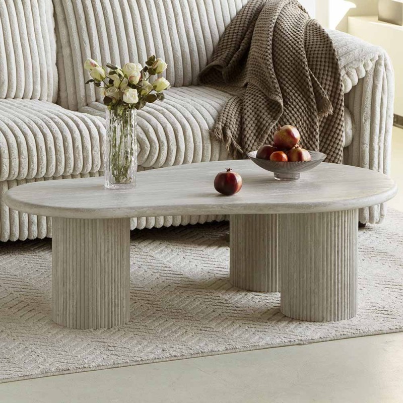 Masuta cafea Tovuz, MDF, gri deschis, L.130 cm, MIFU000196-LGY