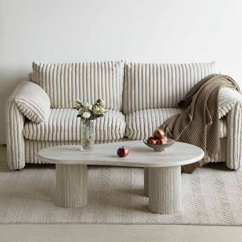 Masuta cafea Tovuz, MDF, gri deschis, L.130 cm, MIFU000196-LGY