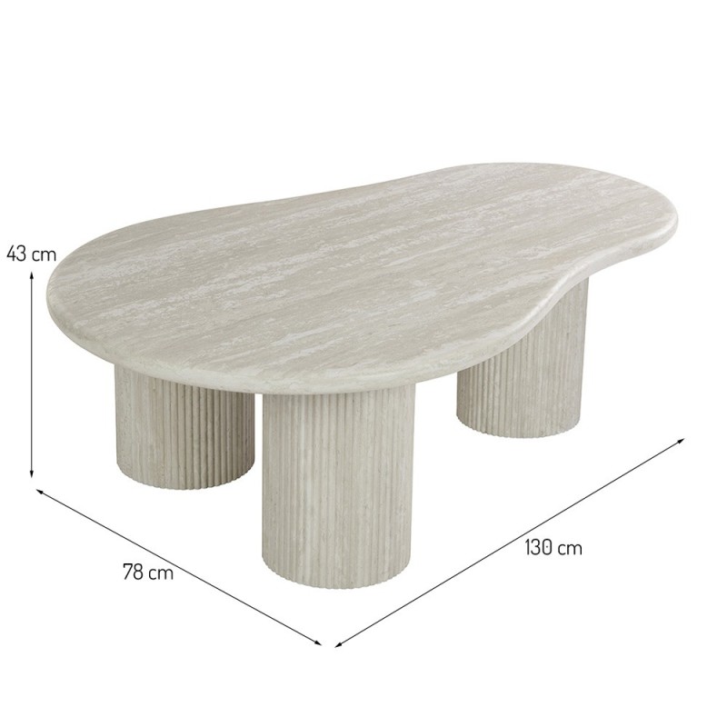 Masuta cafea Tovuz, MDF, gri deschis, L.130 cm, MIFU000196-LGY
