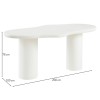 Masa dining Utena, MDF, alba, L.200 cm, MIFU000197-WH