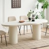 Masa dining Utena, MDF, alba, L.200 cm, MIFU000197-WH
