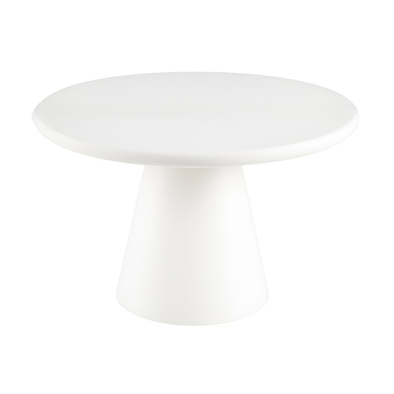 Masa dining Venta, MDF, alba, D.130 cm, MIFU000198-WH