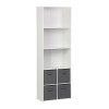 Biblioteca Galway, MDF, alba, H.180 cm, MIFU000201-WH