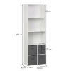 Biblioteca Galway, MDF, alba, H.180 cm, MIFU000201-WH