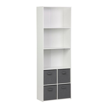 Biblioteca Galway, MDF, alba, H.180 cm, MIFU000201-WH