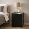 Noptiera Navan, MDF, neagra, H.52 cm, MIFU000202-BK