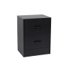 Noptiera Navan, MDF, neagra, H.52 cm, MIFU000202-BK