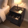 Noptiera Navan, MDF, neagra, H.52 cm, MIFU000202-BK