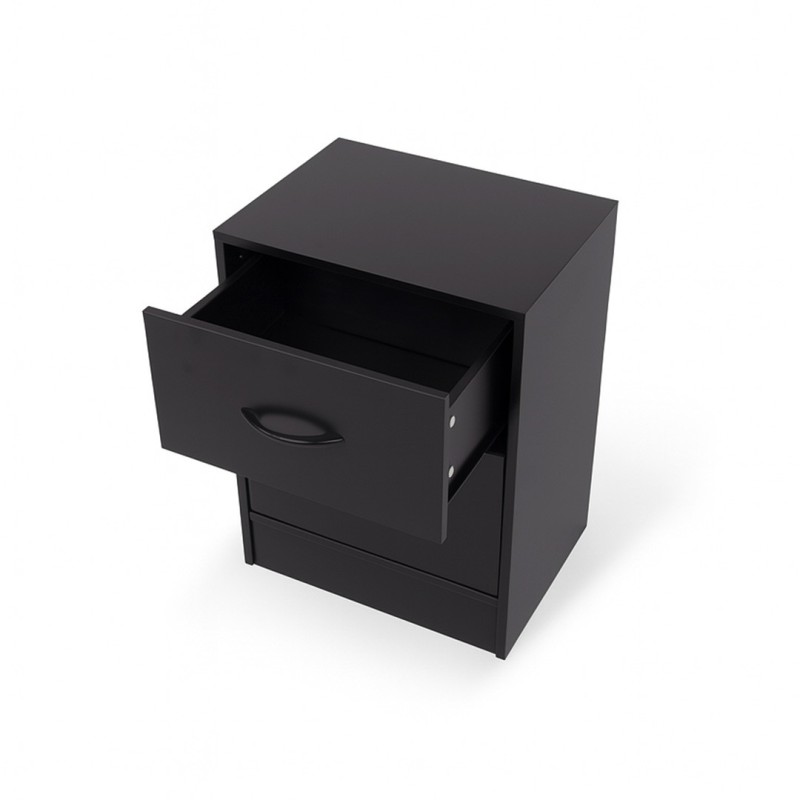 Noptiera Navan, MDF, neagra, H.52 cm, MIFU000202-BK