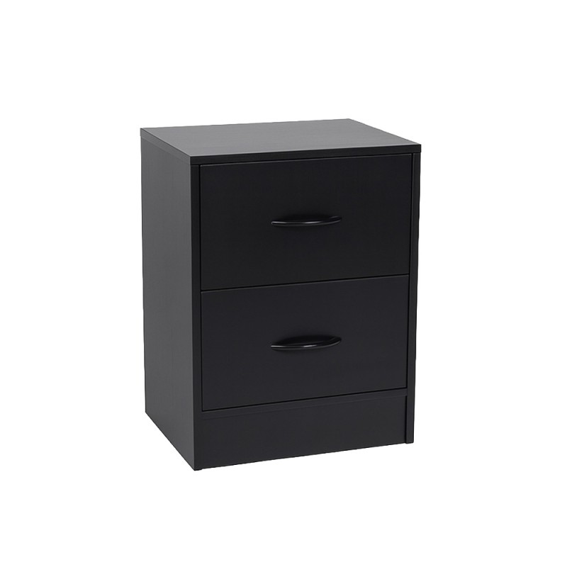Noptiera Navan, MDF, neagra, H.52 cm, MIFU000202-BK