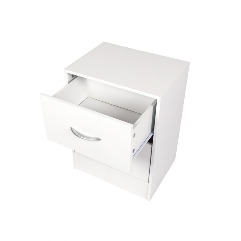Noptiera Navan, MDF, alba, H.52 cm, MIFU000202-WH