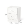 Noptiera Navan, MDF, alba, H.52 cm, MIFU000202-WH