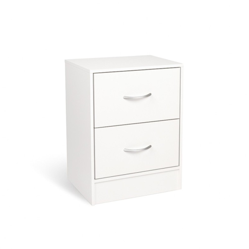 Noptiera Navan, MDF, alba, H.52 cm, MIFU000202-WH