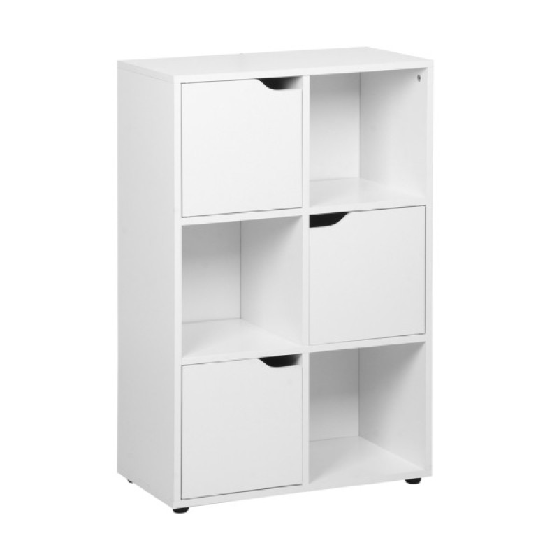Biblioteca Mallow, MDF, alba, H.90 cm, MIFU000204-WH