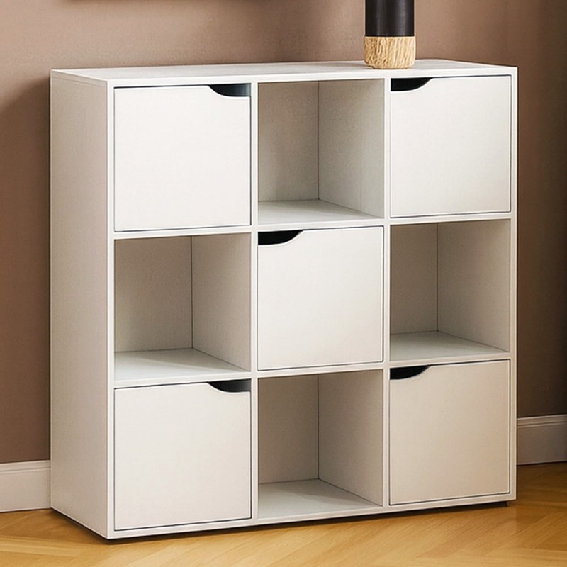 Biblioteca Tramore, MDF, alba, H.90 cm, MIFU000205-WH