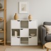 Biblioteca Tramore, MDF, alba, H.90 cm, MIFU000205-WH