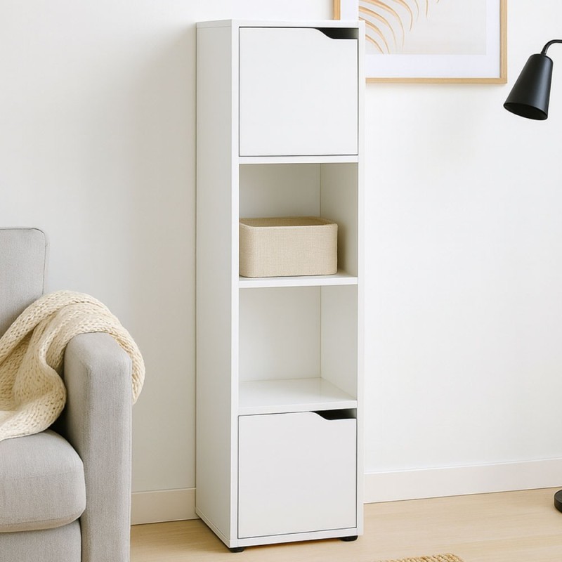 Dulap Shannon, MDF, alb, H.120 cm, MIFU000206-WH