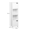 Dulap Shannon, MDF, alb, H.120 cm, MIFU000206-WH