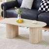 Masuta cafea Calais, MDF, aspect travertin, bej, L.120 cm, MIFU000212-BG
