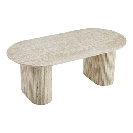 Masuta cafea Calais, MDF, aspect travertin, bej, L.120 cm, MIFU000212-BG