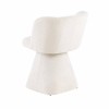 Scaun dining Silistra, metal, poliester, alb, H.75 cm, MIFU000214-BG
