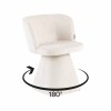 Scaun dining Silistra, metal, poliester, alb, H.75 cm, MIFU000214-BG