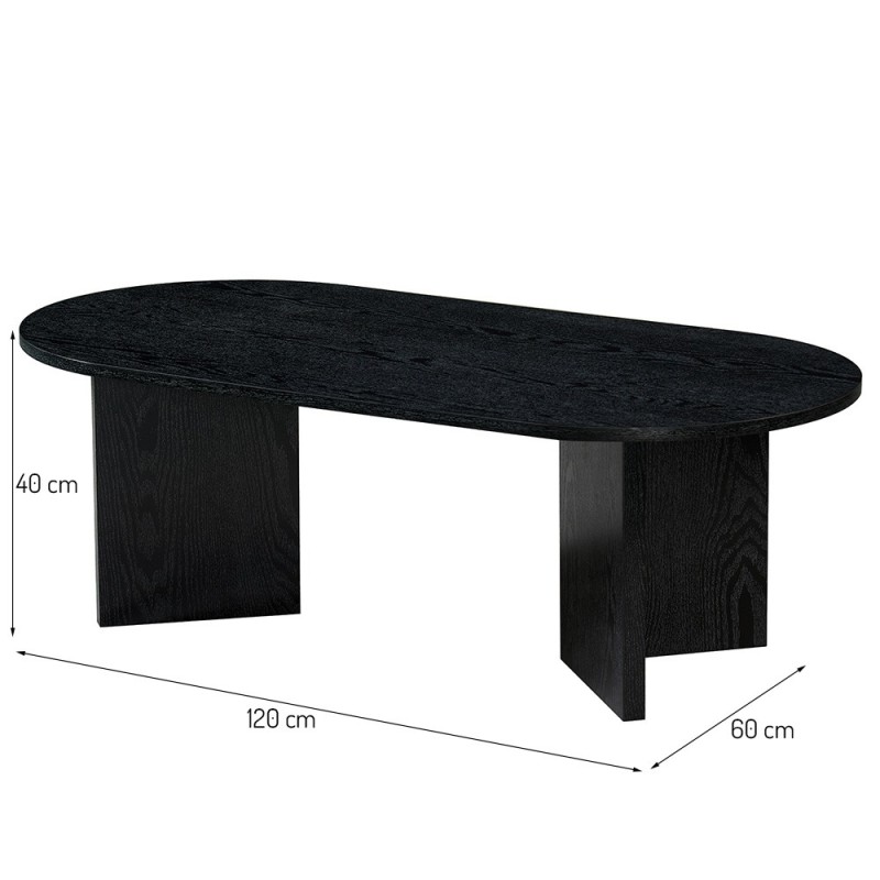 Masuta cafea Kavarna, MDF, neagra, L.120 cm, MIFU000215-BK