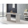 Masa dining Kavarna, MDF, aspect travertin, gri deschis, L.180 cm, MIFU000216-LGY