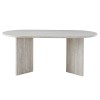Masa dining Kavarna, MDF, aspect travertin, gri deschis, L.180 cm, MIFU000216-LGY