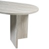 Masa dining Kavarna, MDF, aspect travertin, gri deschis, L.180 cm, MIFU000216-LGY