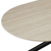 Masa dining Mezdra, metal, ceramica, aspect travertin, bej, L.180 cm, MIFU000217-BG