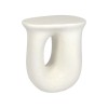 Masuta laterala Burrel, compozit terrazzo, alba, H.45 cm, MIFU000218-WH