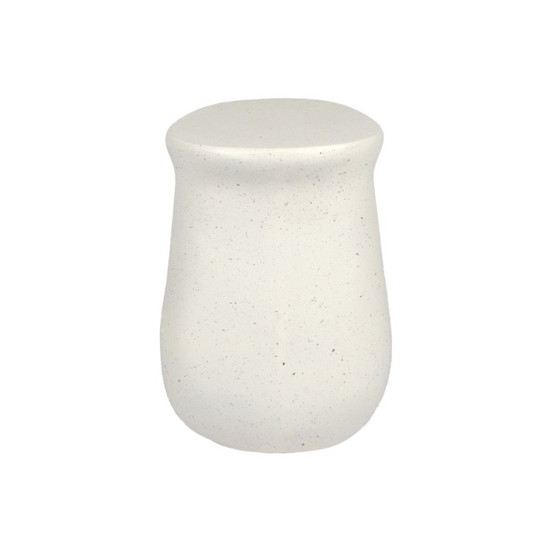 Masuta laterala Burrel, compozit terrazzo, alba, H.45 cm, MIFU000218-WH