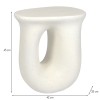 Masuta laterala Burrel, compozit terrazzo, alba, H.45 cm, MIFU000218-WH